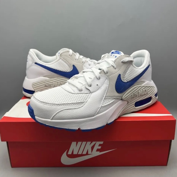 New Nike Air Max Excee Shoes White Blue - Picture 1 of 6